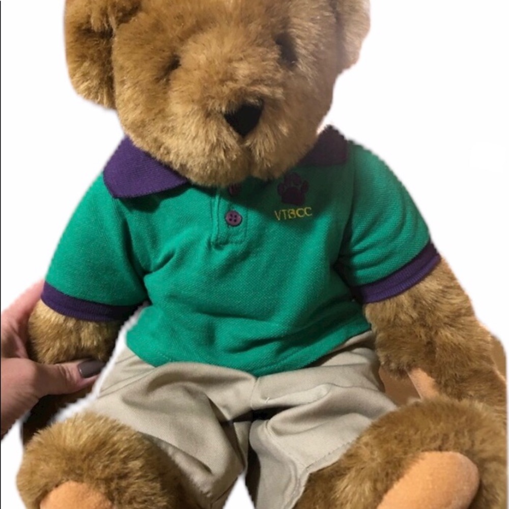 Golfer Bear with bag & club Vermont Teddy Bear